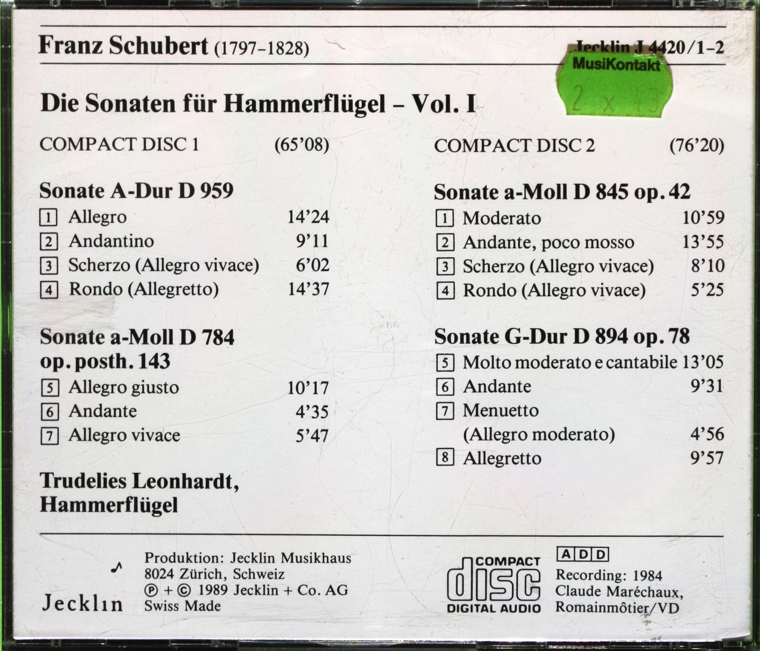 Franz Schubert - The Sonatas for Fortepiano Vol. I - Image 2